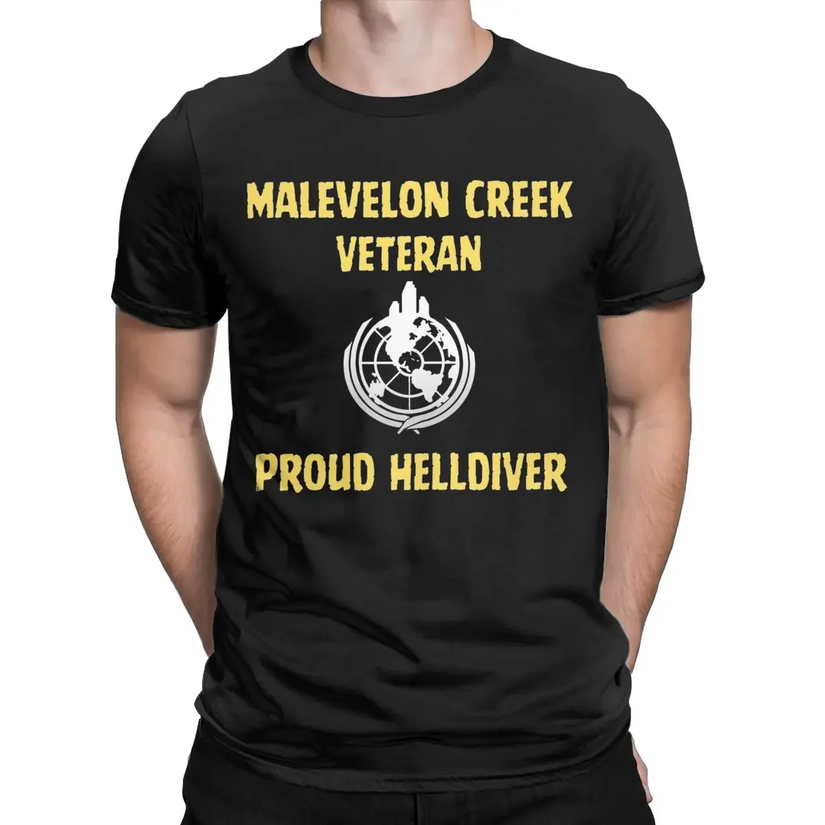 T-shirt à manches courtes en coton vintage pour hommes, vêtements à col rond, Helldivers 2, Malevelon Creek Veterans