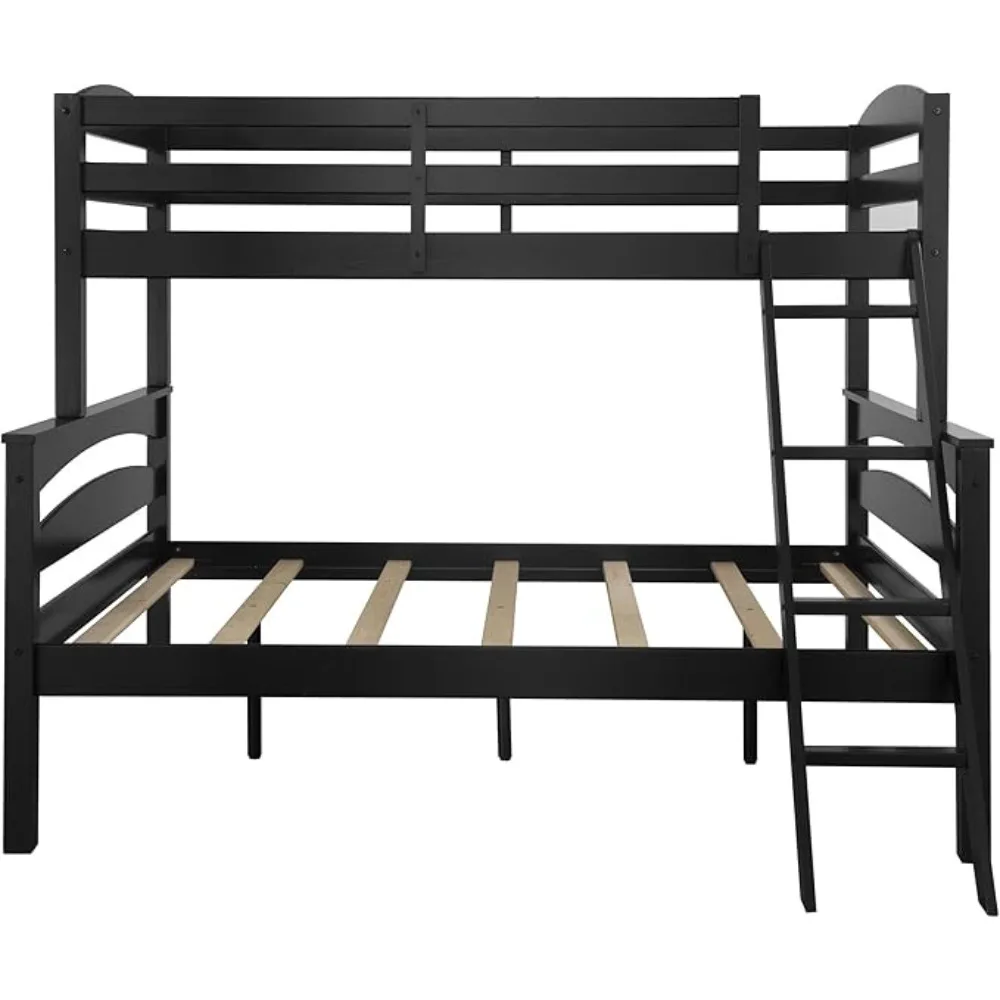 

DHP Brady Wood Bunk Bed Frame, Twin Over Full, Black Bedroom Furniture Twin Bed Frame