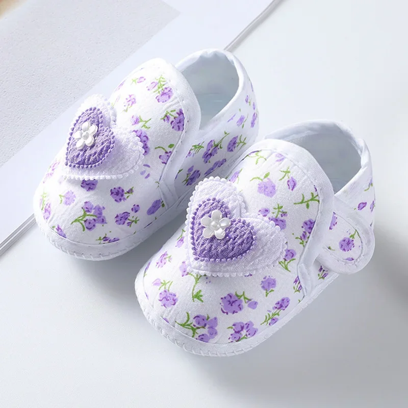 Newborn Baby Girl Pearl Floral Shoes Toddler Girl Booties Infant Baby Bowknot Crib Shoes Soft Sole Party Prewalker First Walkers