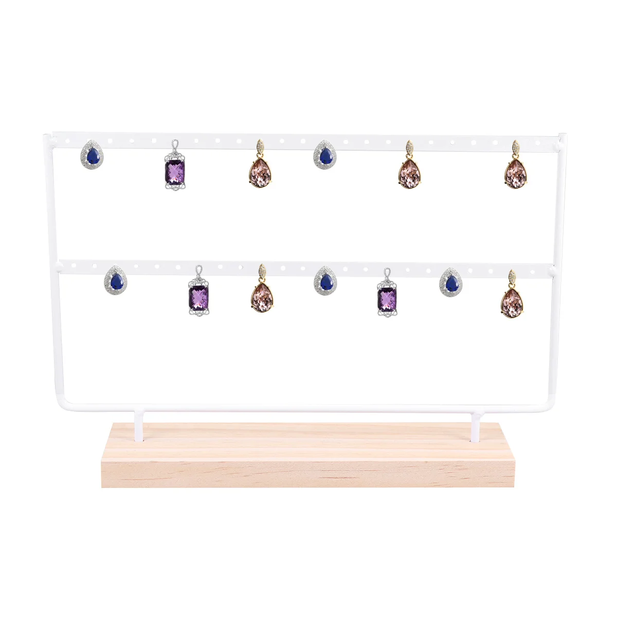 

Earring Display Rack White Resin DIY Tutu Skirt Ornament Jewelry Storage Stand for Rings Earrings Bracelets Necklace Holder