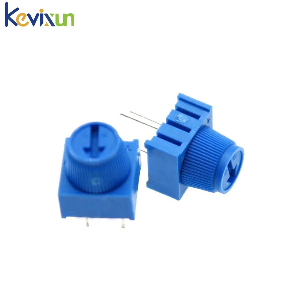 10pcs 3386P-1-103 Trimpot Potentiometer 10KΩ 10K Ohm Single Turn Breadboard Trim Potentiometer Resistor with Knob for Arduino