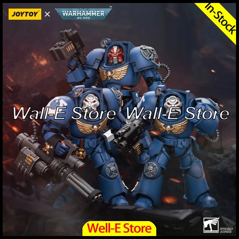 

In Stock JOYTOY Warhammer 40K 1/18 Action Figures Ultramarines Terminator Squad Storm Bolter Assault Cannon Anime Model Toys