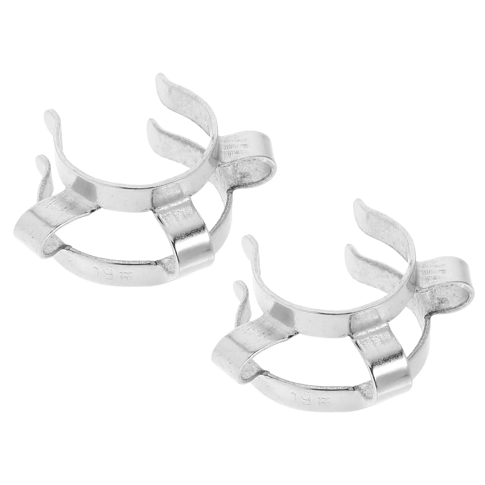 2Pcs Stainless Steel Joints Clip Heavy Duty Lab Clamp for Glassware Pipe Bottle Opening Fixation Strong Grip User Friendly Labs