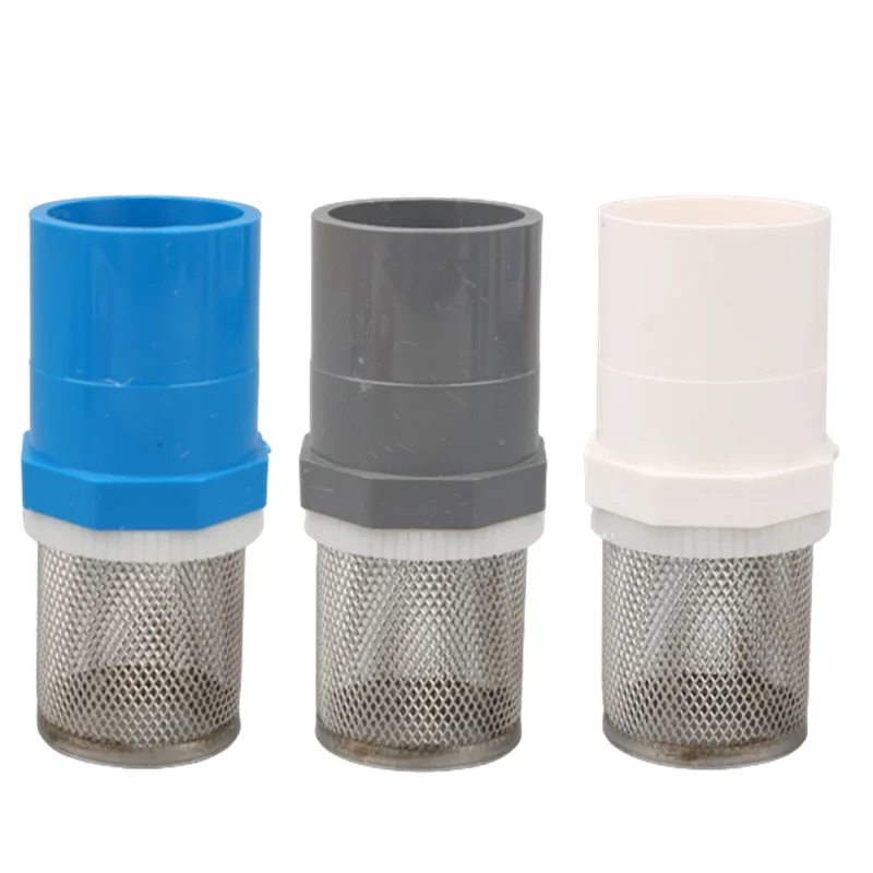 ID 20/25/32/40/50 PVC Filter Für Garten Bewässerung Wasserpumpe Einlass Fillter Aquarium Rohr Armaturen