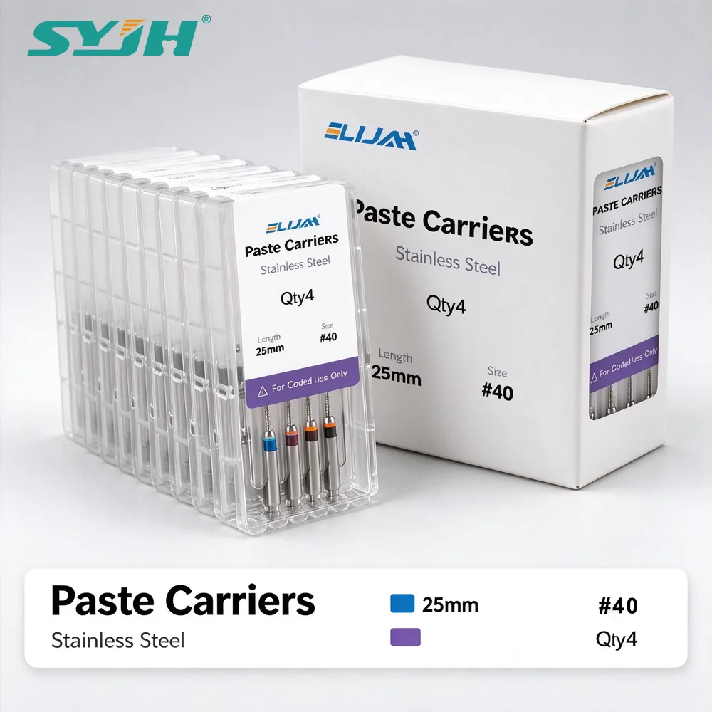 SYJH 40pcs Dental Rotary Paste Carriers Assorted 25mm 25-40# for Endo Motor Engine Filling Paste Dental Clinic Lab Instruments