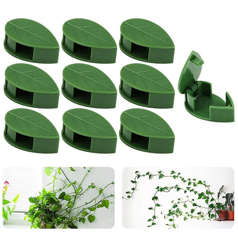 10-60pcs Plant Climbing Wall Fixture Clips Acrylic Sticker Self-Adhesive Hook Plant Vine Traction Holder Indoor Outdoor Decor