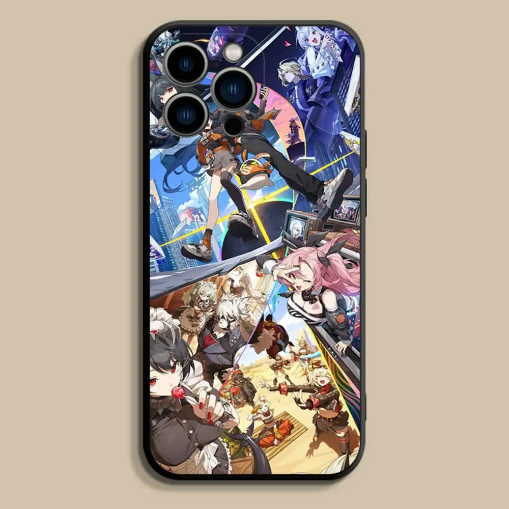 Zenless Z-Zone Zero Phone Case For iPhone 17,16,15,14,13,12,Pro,Max,Plus,E,SE4,Air,Mini Black Soft Cover