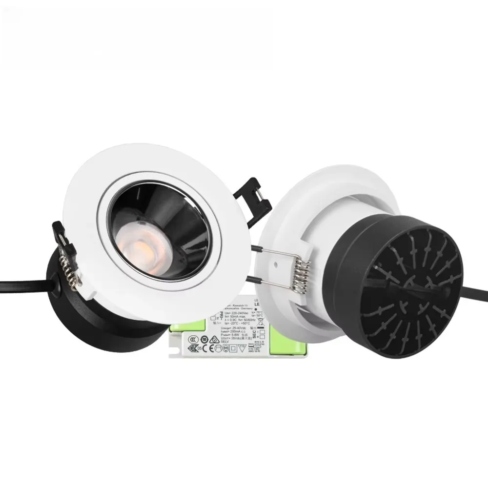 Picture 3: 8W-50W Ultra Anti-Glare Smart Dimmable RGBCW Downlight Recessed Ceiling Spotlight COB LED Downlight