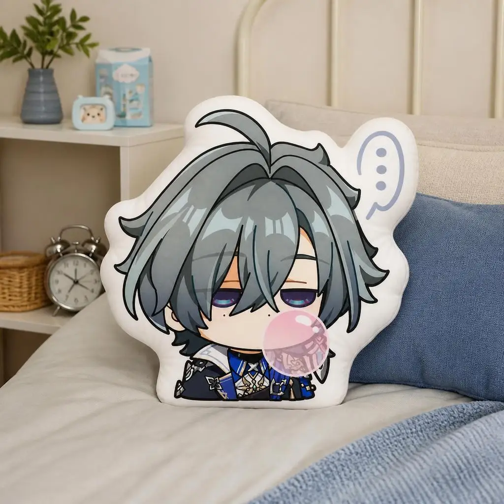 Lohen chibi Genshins Impacts Plush Pillow Cushion Irregular Stuffed Throw Pillow Home Decor Gift Sofa Bed Couch