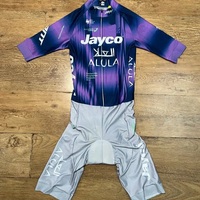 2025 Jayco AlUla Men Team Bodysuit SHORT Cycling Jersey Skinsuit  Bike Clothing Maillot Ropa Ciclismo LASER CUT Cycling Sets