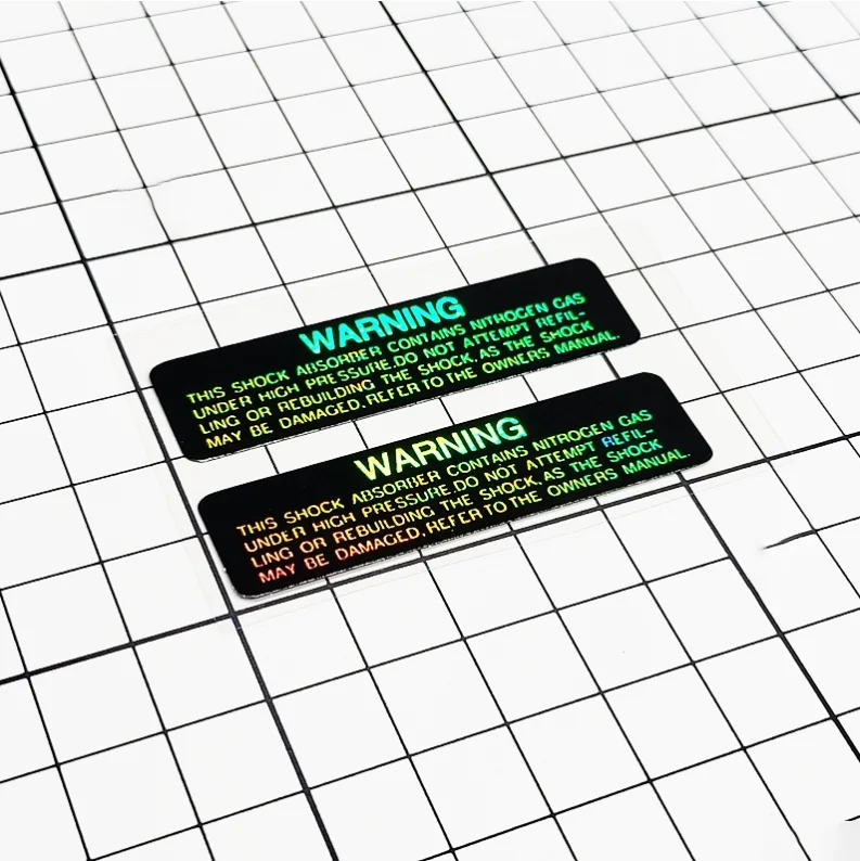 Car Styling for Warning Motor Shock Absor Sontain NITROGEN GAS Motorcycle Bike Auto Decals laser