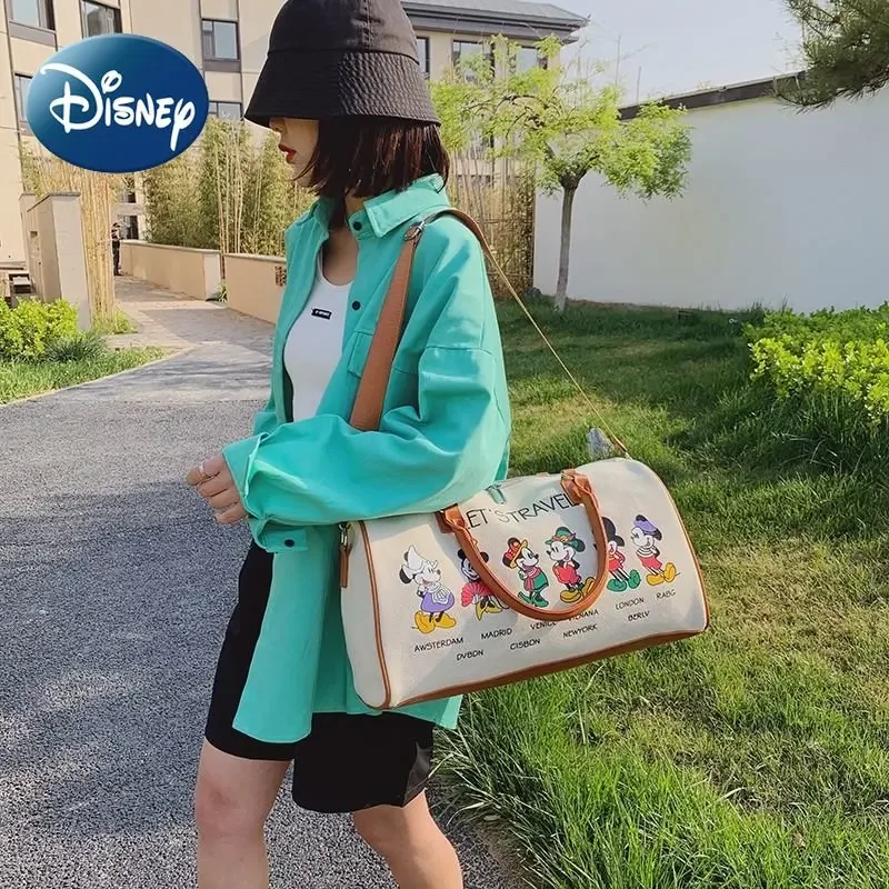 Disney Travel Bag for Women Girl Man Luggage Duffle Bag Tote Mickey Mouse Durable Canvas Large Capacity Cute Fashion Brand