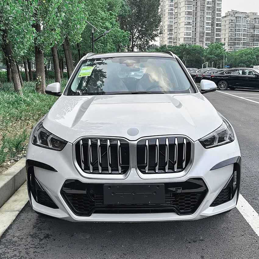 For BMW X1 U11 M Sport 2023 2024 Gloss Black ABS Car Front Bumper Lip Splitter Side Air Vent Intake Fog Lamp Frame Spoiler