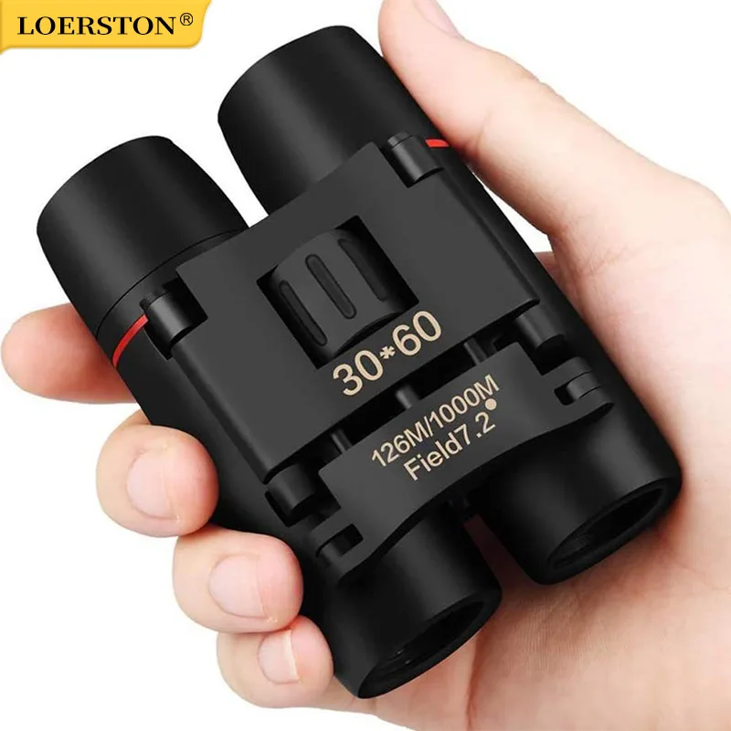 1000m 30x60 Kompaktes Zoom-Fernglas mit Großer Reichweite, Faltbares HD-Leistungsstarkes Mini-Teleskop für Jagd, Sport, Camping, Tourismus und Outdoor-Aktivitäten