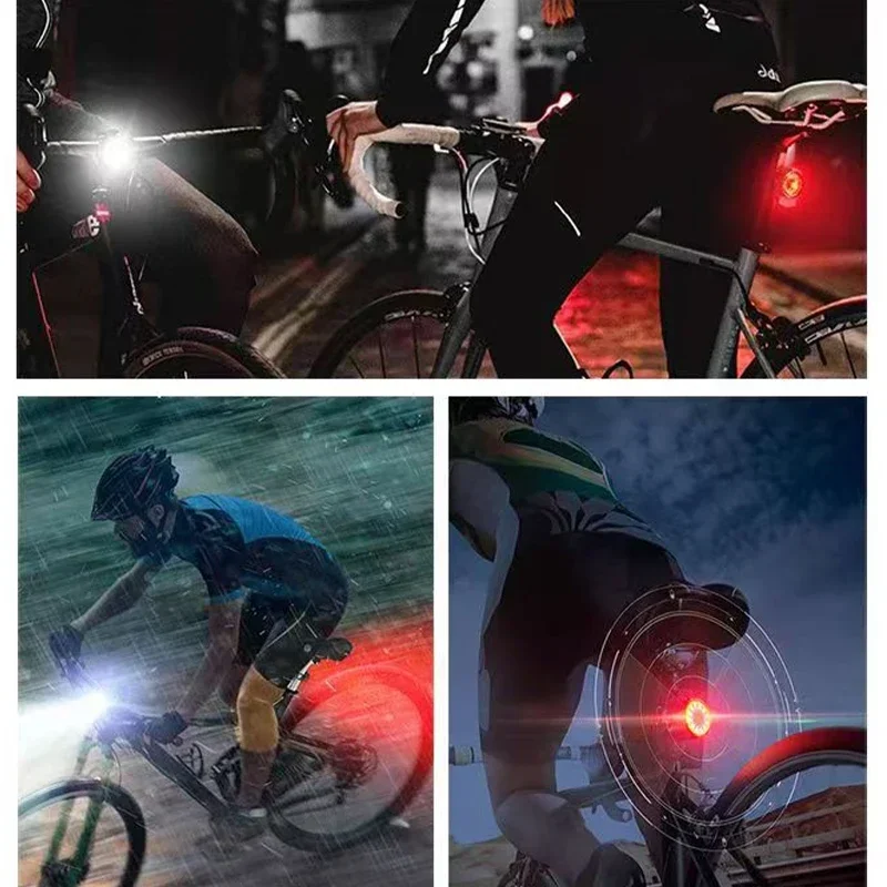 BUCKLOS دراجة الضوء الخلفي الدراجة الجبهة ضوء USB شحن Led الجبلية الدراجات مصباح يدوي دراجة مصباح مقاوم للماء الذيل ضوء #4