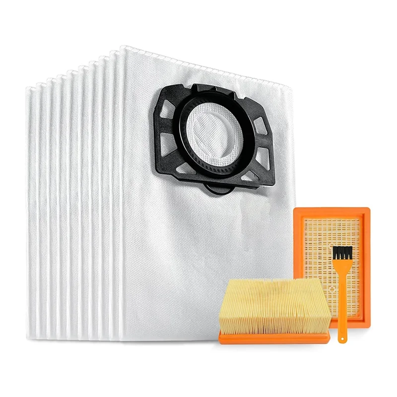 10 bolsas de aspiradora KFI 487 con 2 filtros KFI 4410 para Karcher WD4 WD5 WD6 WD5P WD6P MV4 2.863-006.0 y 2.863-005.0 ¡CALIENTE!