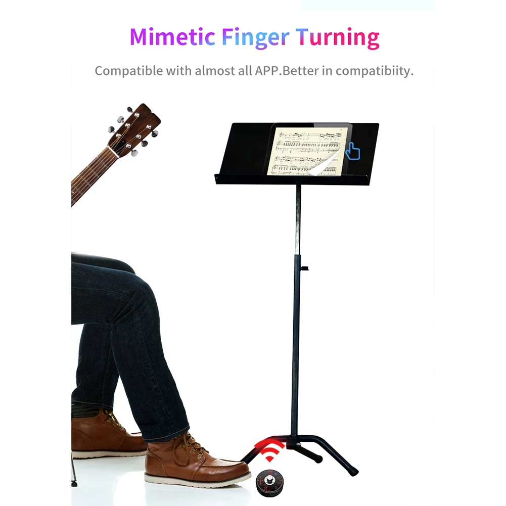 New Wireless Page Turner Pedal Free Reading Page Turns Bluetooth-compatible Reading Page Turning Pedall For Tablets Phone Guitar