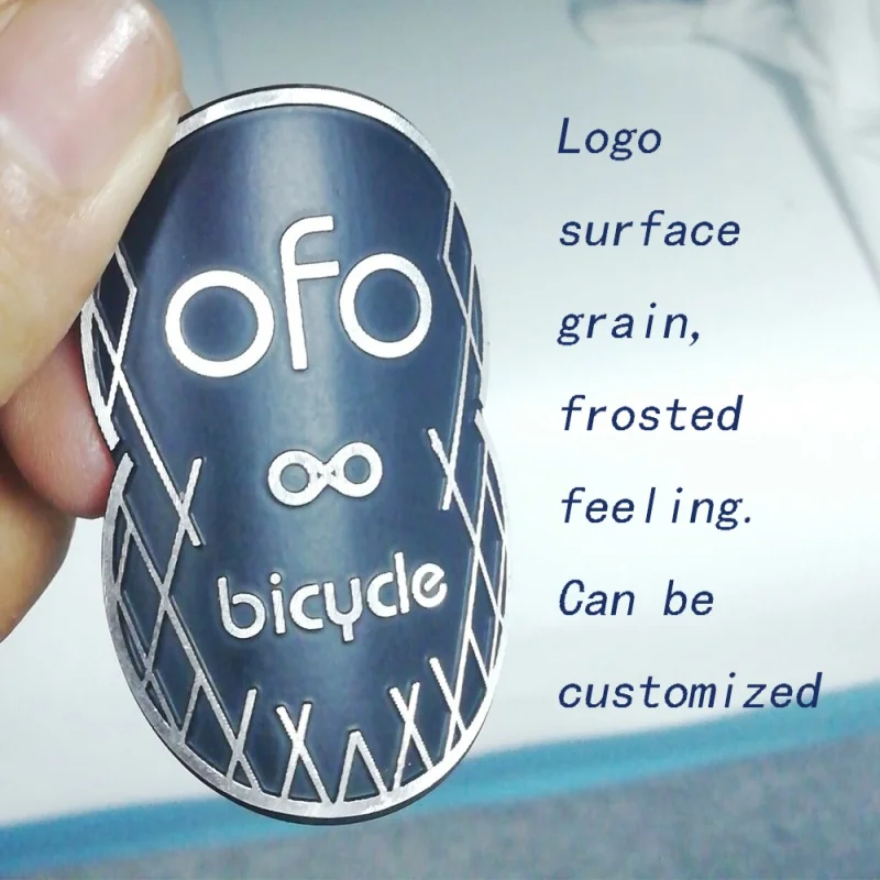 10 0.Zhang.Custom.custom private label bike frame tags decal printing raised metal logo stickers