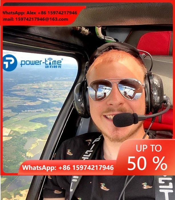 Dual Plug AHX Light Weight Noise Canceling Aviation Pilot Headset