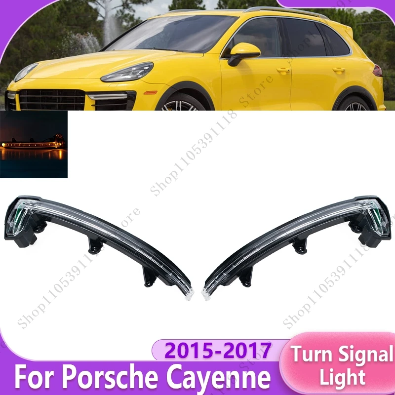 

Car LED Rear View Mirror Turn Signal Light For Porsche Cayenne 2015-2017 Indicator Blinker Repeater Lamp 95863110131 95863110231