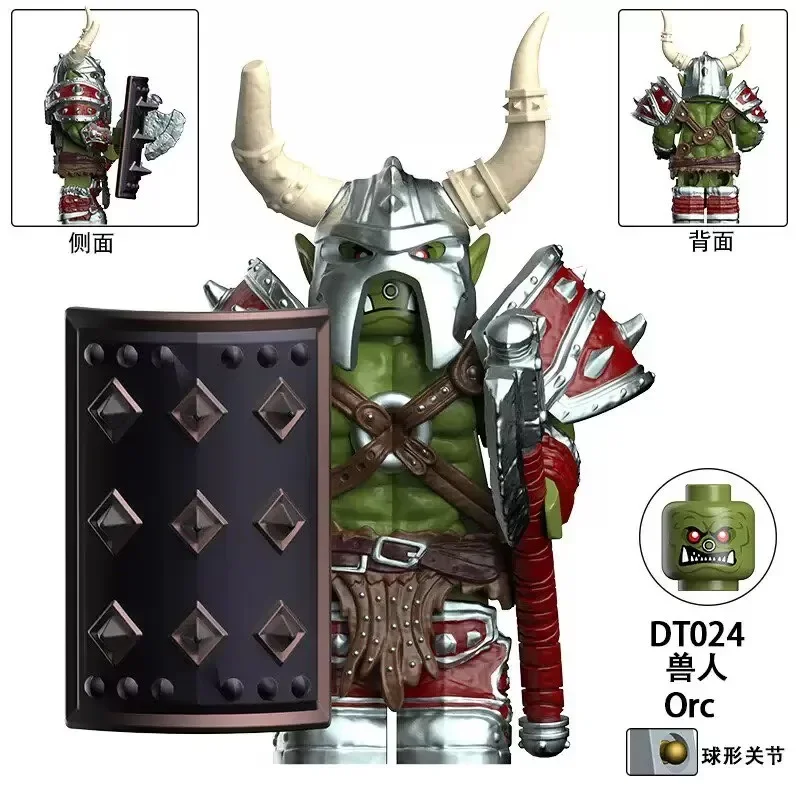 38-teiliges Warcraft-Krieger Mini-Baustein-Figurenset, Ork-Krieger Figurenmodell Sammlerstück Geschenkspielzeug