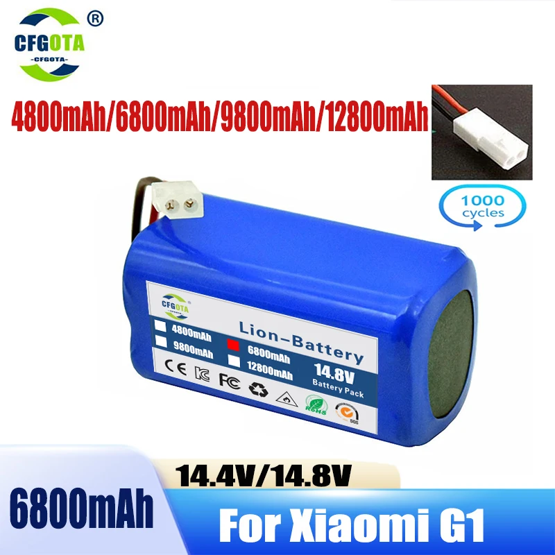 100% Original 14.8V 12800mAh Li-ion Battery For Xiaomi G1 MI Robot Vacuum-Mop Essential MJSTG1 Robot Vacuum Cleaner Accessories