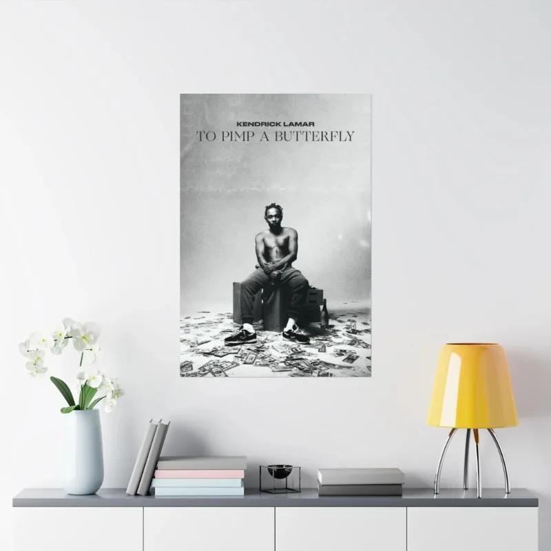 Kendrick Lamar Music Album Hip Hop Rap Black and White Poster Canvas Art Painting Picture Wall Living Room Home Decor Fans Gift