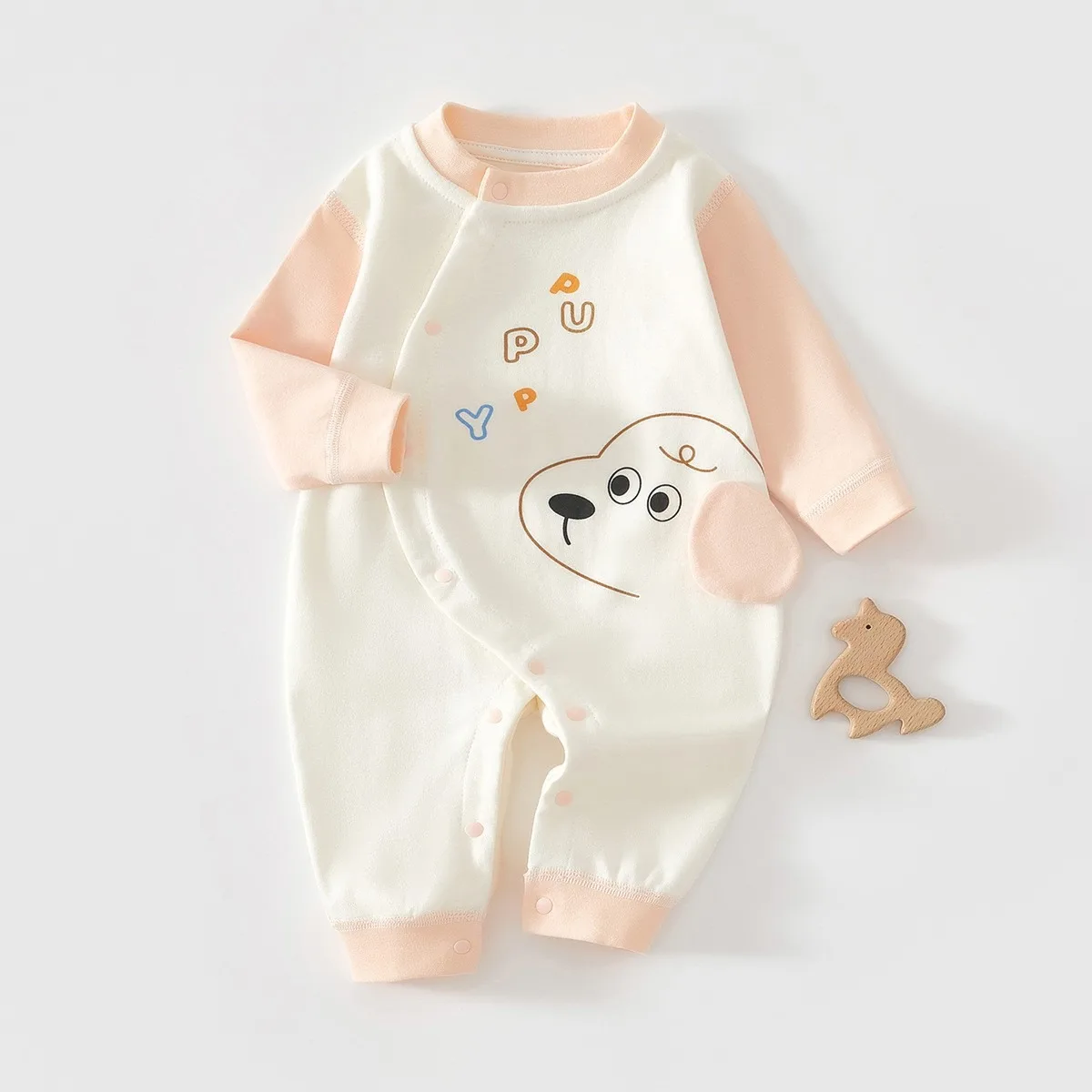 Factory Baby Spring Autumn Warm Romper Clothing 0-18 Month Newborn Boy Girl Pure Cotton One-piece Toddler Cartoon Daily Babygro