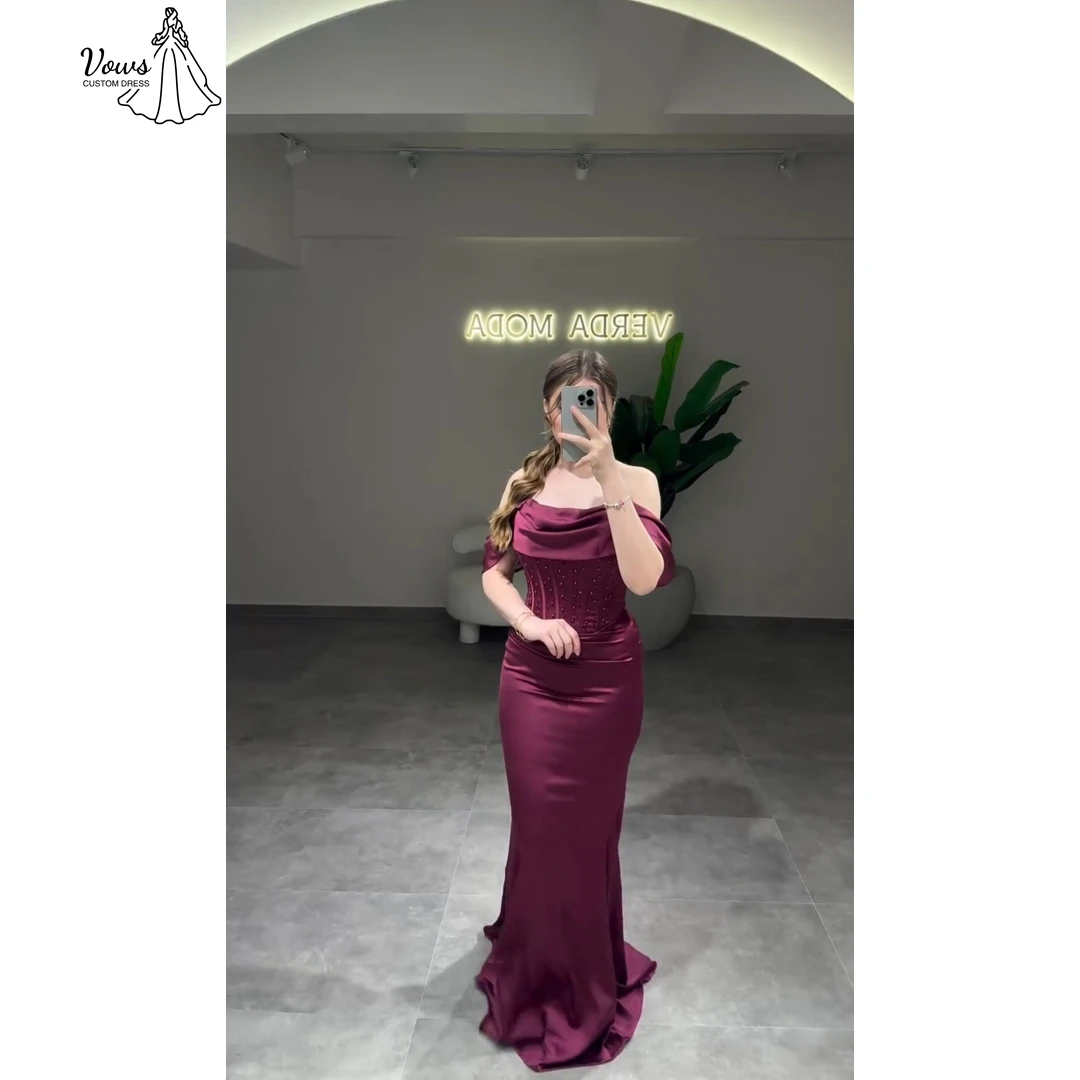 

Vows Candle Evening Dresses for Women Wedding Party Dress Fishtail Skirt Custom Made Satin Cloth Women's Elegant Dresses Prom