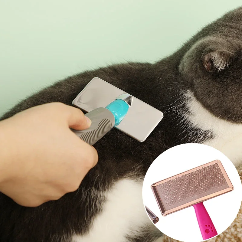 Pet Comb Cat Dog Brush Hair Removal Stainless Steel Needle Comb Hair Cleaning Beauty Skin Care Pet Dog Grooming Brushes Supplies