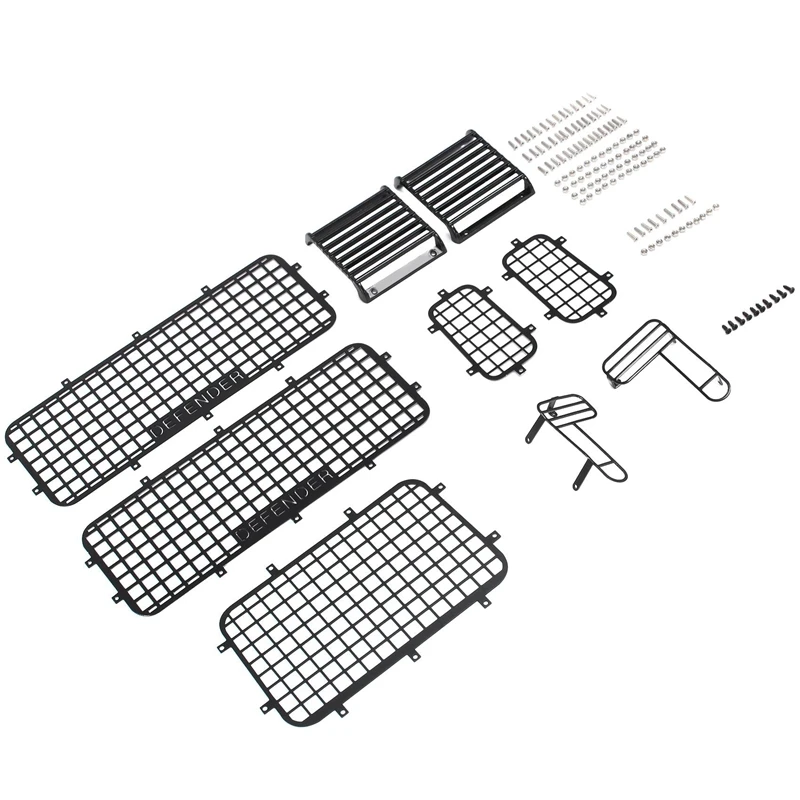 Metal Window Mesh Protective Net Light Cover Decoration For Traxxas TRX4 Defender 1/10 RC Crawler Car Upgrade Parts