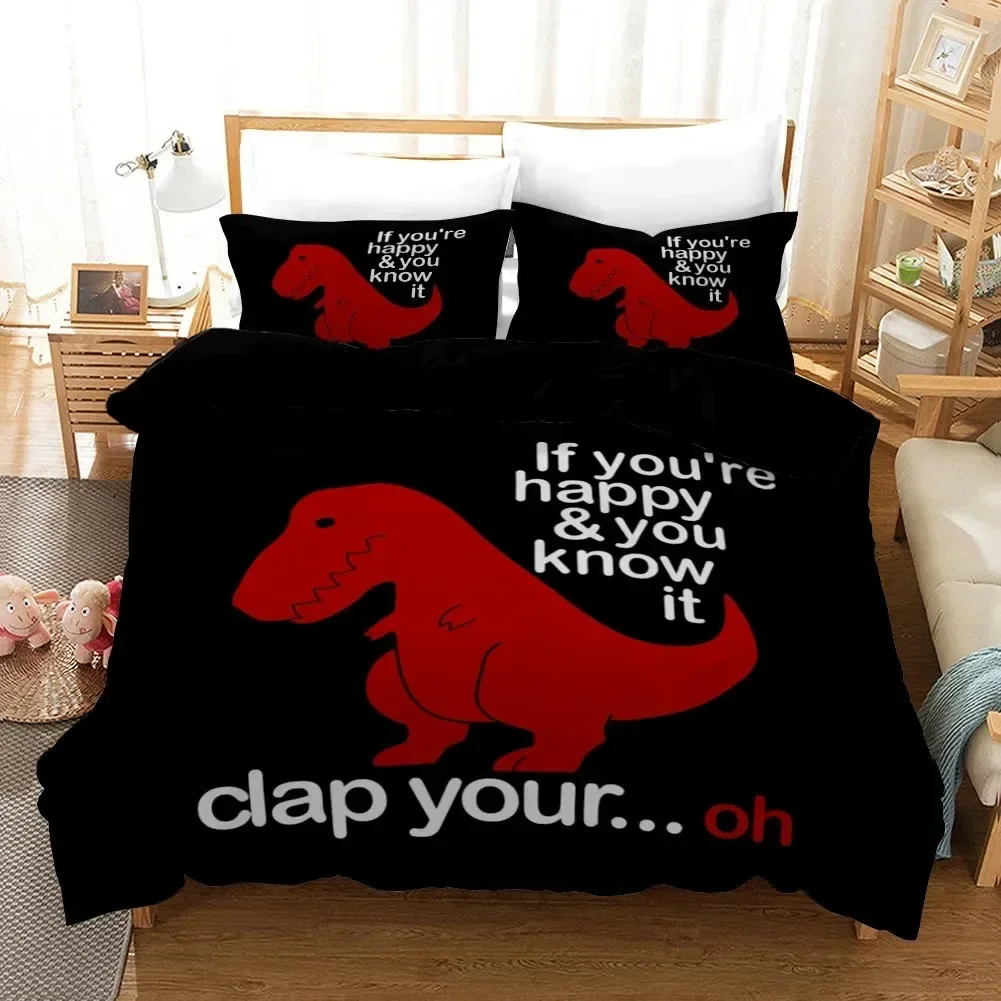 

New 3D Dinosaur Duvet Cover Jurassic Bedding Set Queen King Full Twin Microfiber Quilt Cover with 2 Pillowcase