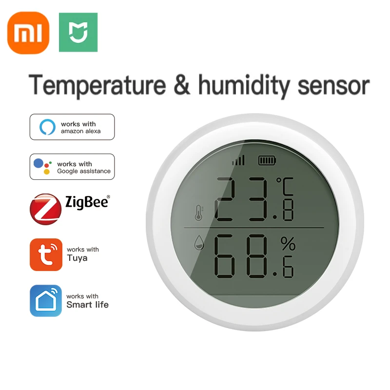 샤오미 스마트 지그비 온도계, 가정용 실내 온도 및 습도 센서, LCD 디스플레이 앱 음성 제어 2025, 신상 인기 