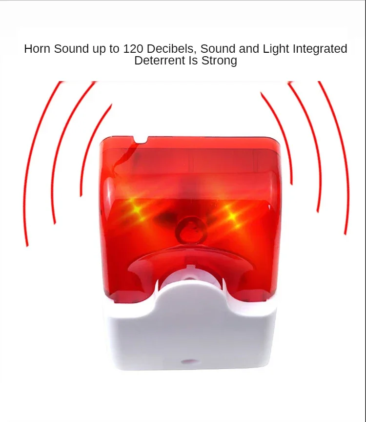 Проводная прочная Стробоскопическая сирена 12 В звуковая сигнализация мигающая сирена для 99 зон PSTN/GSM беспроводная домашняя охранная сигнализация
