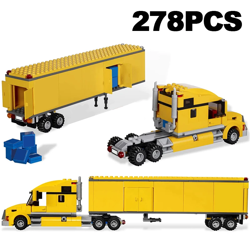 

Technical City Series Yellow Transporter City Truck Building Blocks Transport vehicle Model Assemble Bricks Toy Gift For Kid Boy