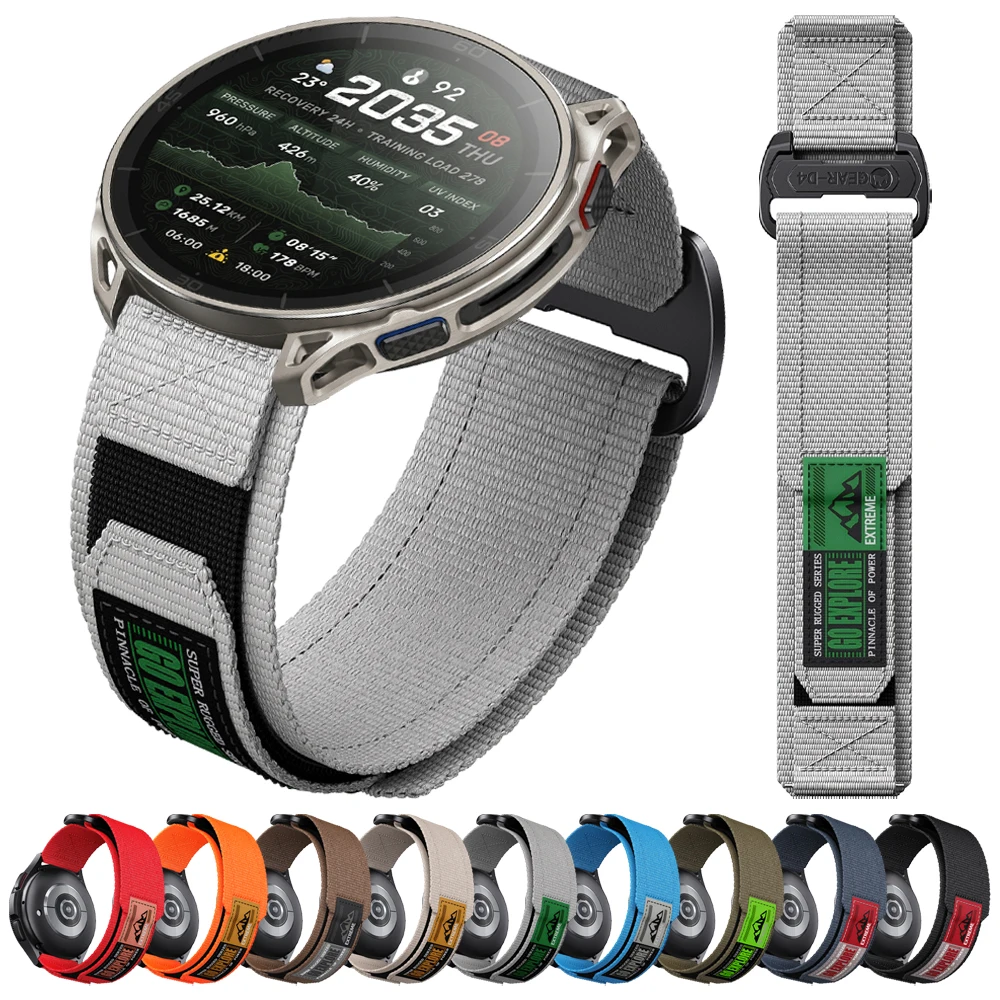 Correa táctica de nailon de 22mm para Amazfit Cheetah 2 Ultra/Active Max/Balance 2, correa de reloj de 20mm para Cheetah 2 Pro/Active 3 Premium