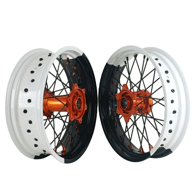 Hot selling：Fit EXC SXF MC XC 2018 Supermotard Wheels Rim 16 17 Inch 7075 Aluminum Alloy Motorcycles Parts