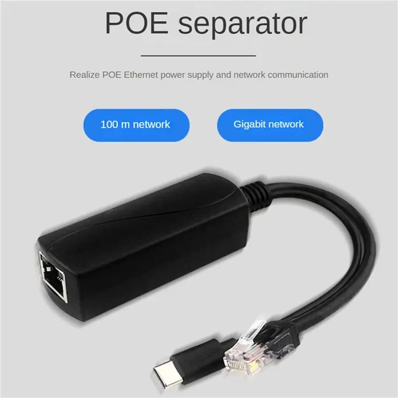 3X Gigabit POE Splitter 5V3A 1000Mbps Type-C Power Over Ethernet For For HUAWEI For IP Camera For Raspberry Pi 4-ABIU