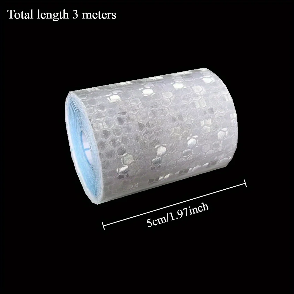 300cm/Roll Night Reflective Tape High-Brightness Outdoor Safety Warning Reflective Sticker Strip For Trailers Bicycles Cars