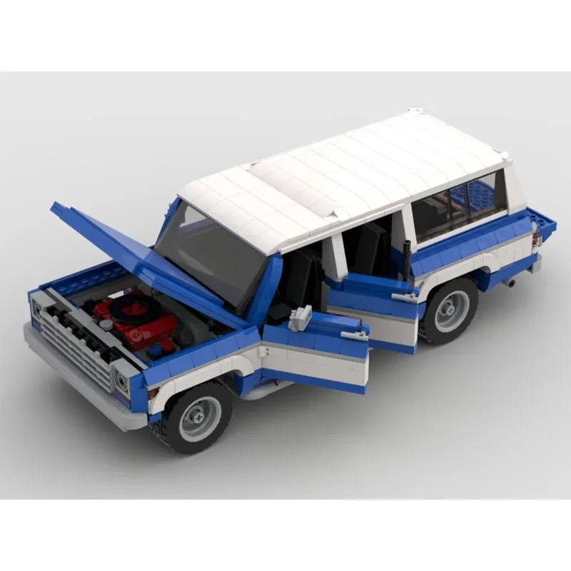 Blocos de construção de carros esportivos clássicos para crianças, MOC-90331Blue, Creative PartsMOC, Birthday Toy Gift, Model1440Block