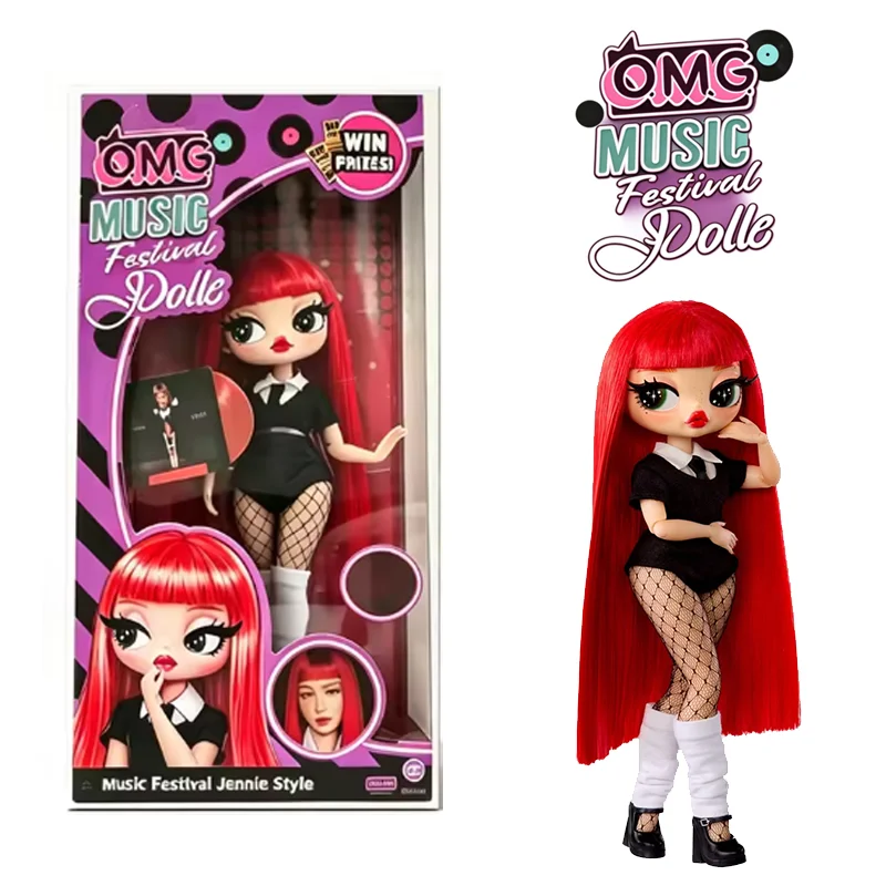 Original LOL Surprise OMG Music Festival Featuring Jennie Red Hair Fashion Doll 12 in Collectible Poster Girl Christmas Gift Toy