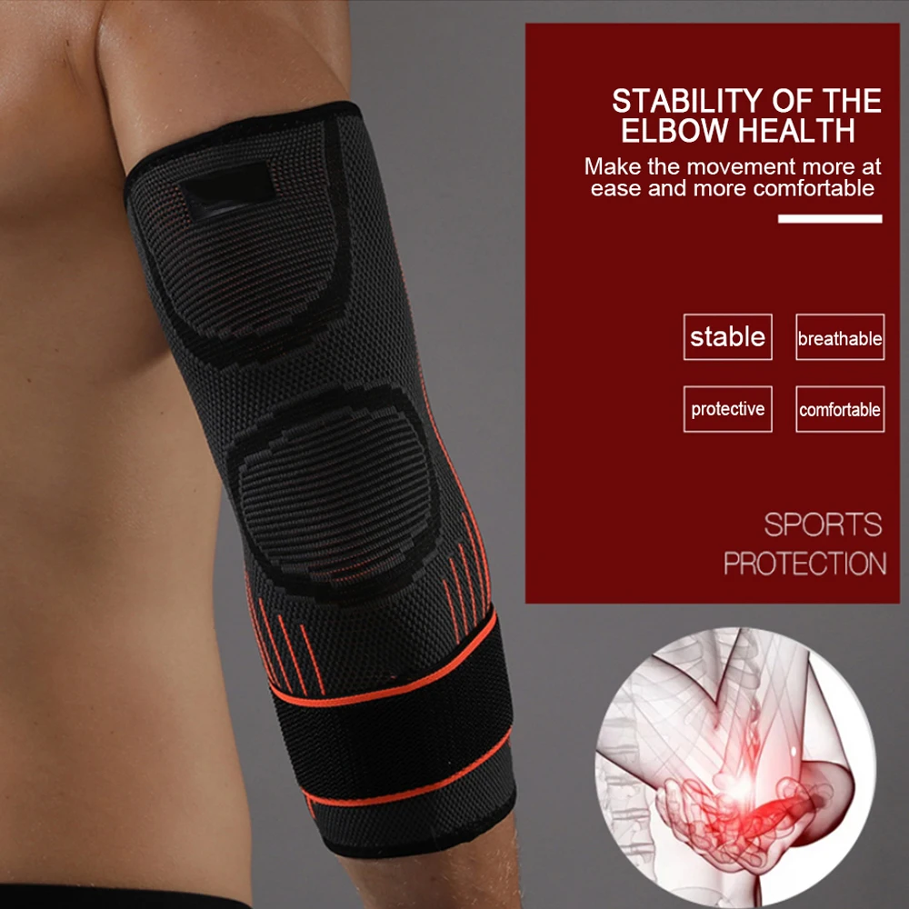 1Pcs Verstelbare Elleboog Brace Compressie Ondersteuning Mouwen Voor Tendinitis, Tennis Elleboog, Golf Elleboog Behandeling Verminderen Gewrichtspijn