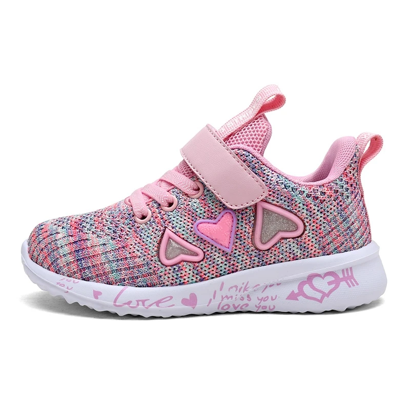 Children Mesh Casual Shoes Girl Sneakers Kids Summer Sport Footwear Kids Shoes for Girl Light Shoes Cute Pink Flat Shoes Autumn