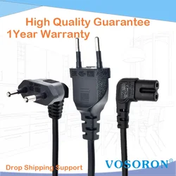 EU Schuko CEE7/16 to IEC320 C7 Angle Converter Angle Extension Cable for Samsung Philips Sony LED TV Figure8 AC Power Cord 1m~5m