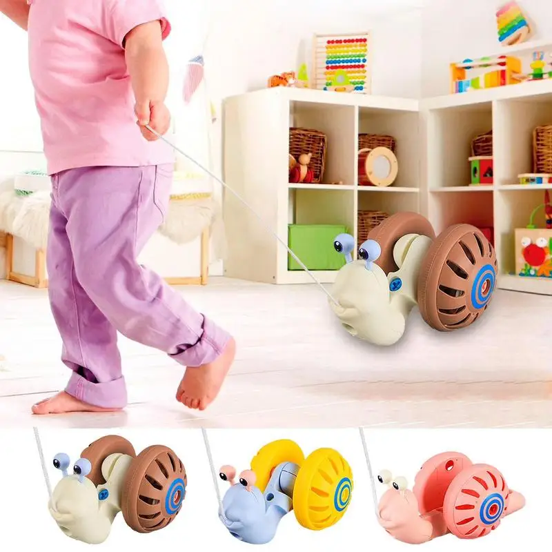 

Kawaii Pull String Snail Toys For Baby Learn To Crawl Walk Cute Snail Educational Toy Non-electric Birthday Gifts Walking Snail