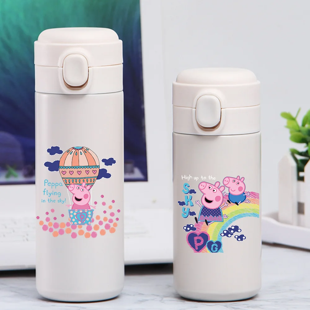 

Peppa Pig 320ml/420ml White Thermal Cup Portable Large Capacity Outdoor Sports Water Cup Drinking Stainless Steel Bottle Gift