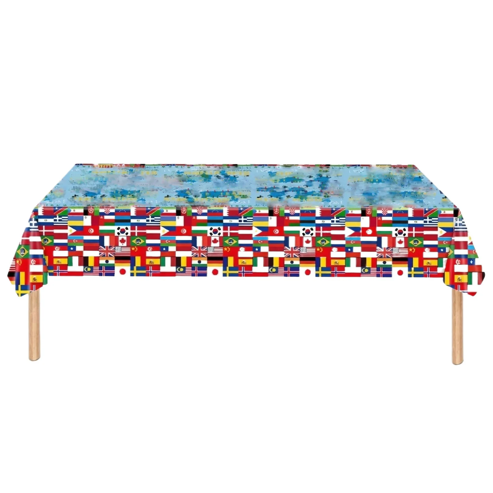 New Football Party Decoration Tablecloth Disposable PE Oil-proof Tablecloth Events Activities Scene Decor Supplies