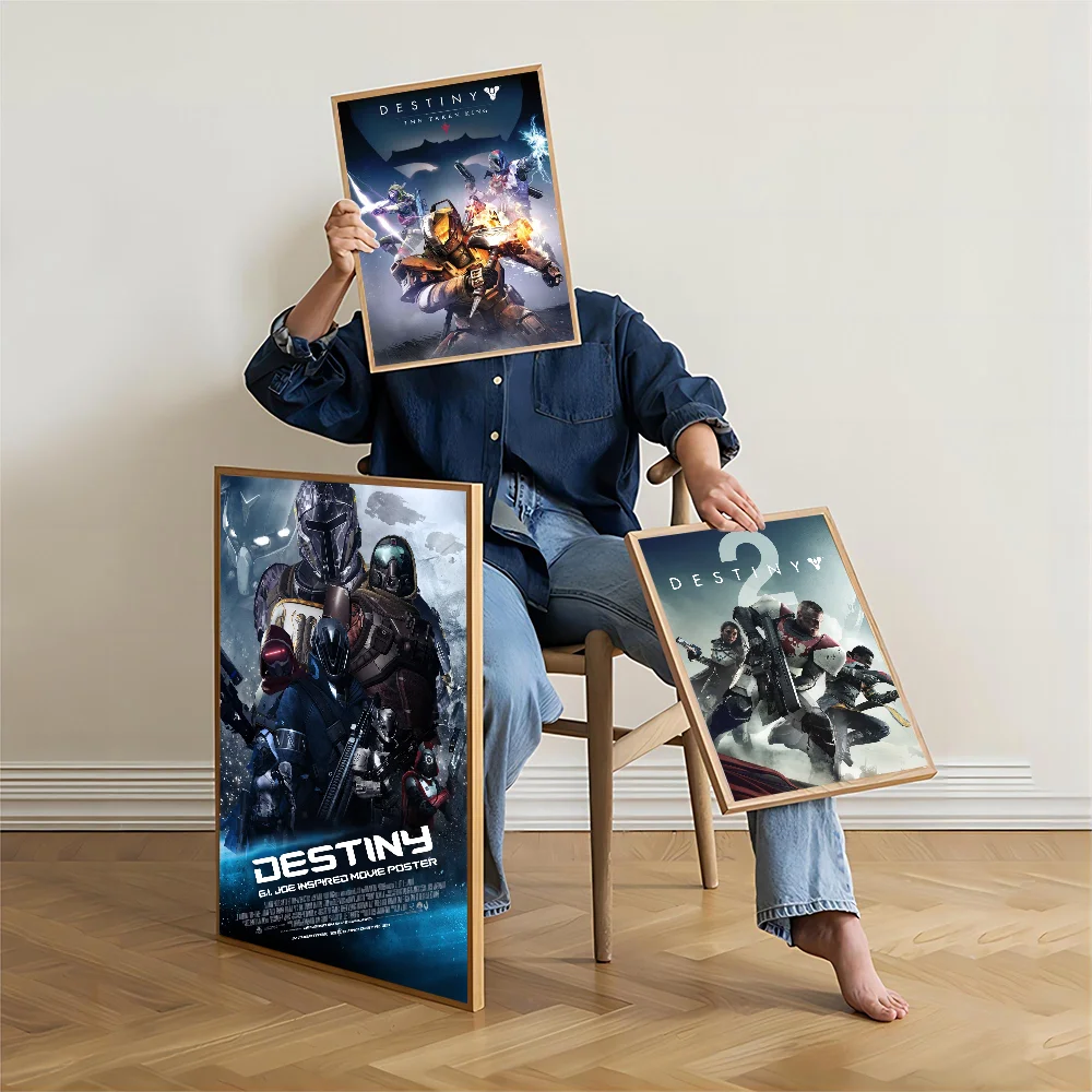 Game D-Destiny Movie Sticky Posters Vintage Room Home Bar Cafe Decor Room Wall Decor