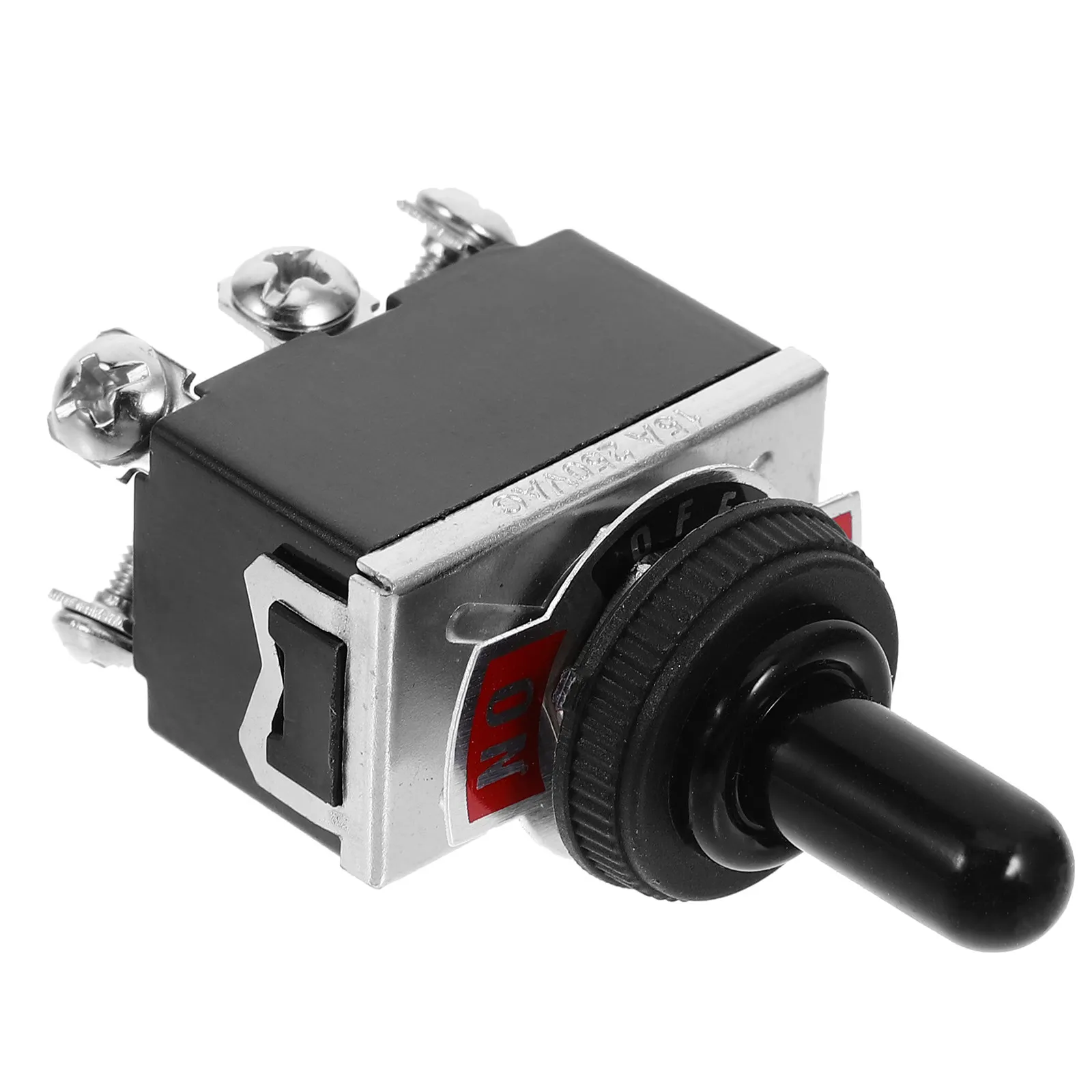 203A Heavy Duty Waterproof Toggle Switch Red Cover 3 Position on Off on Dpdt Car Dash Long Service Life Waterproof Hat Switch