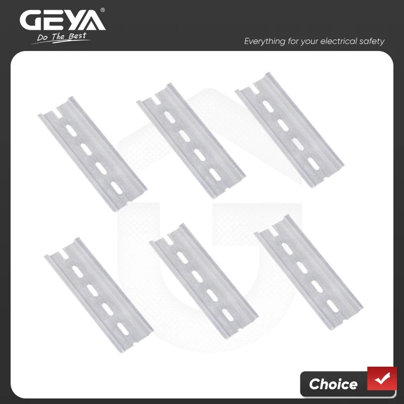 

6PCS GEYA Guide Rail Aluminum Universal Type 35mm Slotted DIN Rail Long 10cm 15cm 20cm 30cm Thickness 1mm